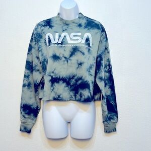 Mighty Fine Blue and White Tie-Dye sweatshirt
